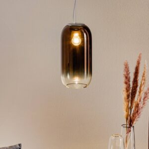 Artemide Gople Mini závesná lampa bronz/strieborná
