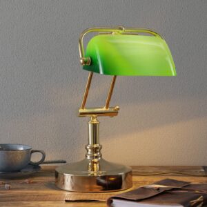 Bankárska lampa Steve zelené sklenené tienidlo