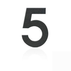 Čísla domu ušľachtilá oceľ číslica 5 sivá