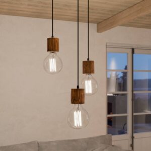 Envostar Terra závesná lampa borovica 3pl rondel