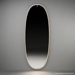 FLOS La Plus Belle LED nástenné zrkadlo bronz