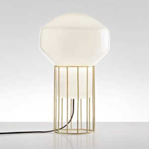 Fabbian Aérostat – mosadzná stolná lampa 23 cm