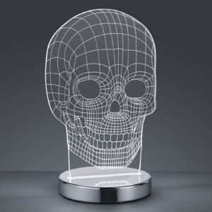 Farba svetla prepínateľná stolná LED lampa Skull