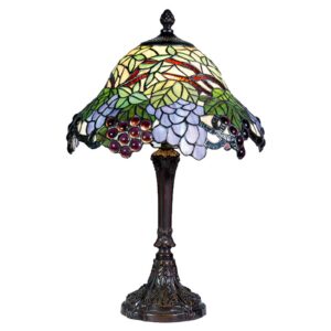 Farebná stolná lampa Lotta v štýle Tiffany