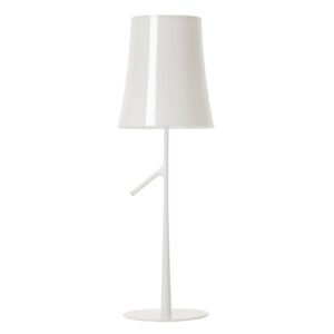 Foscarini Birdie grande stol. LED lampa biela dim