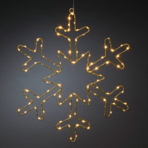 LED dekoratívne svetlo Zlatá snehová vločka