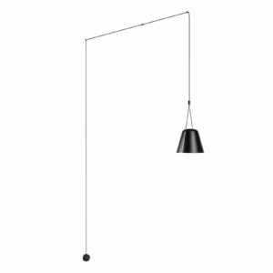 LEDS-C4 Attic závesná lampa kužeľ decentrál čierna