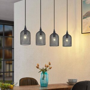 Lindby Dolcin závesná lampa sieťované tienidlá 4pl