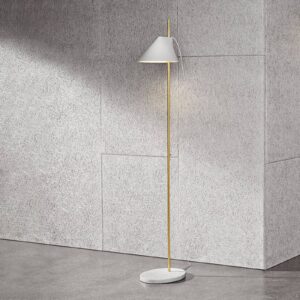 Louis Poulsen stojaca lampa mramor Yuh Brass biela