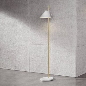 Louis Poulsen stojaca lampa mramor Yuh Brass biela