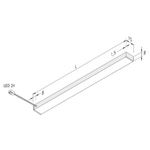 Podhľadové LED svietidlo Top-Stick FMK 3000K 90 cm