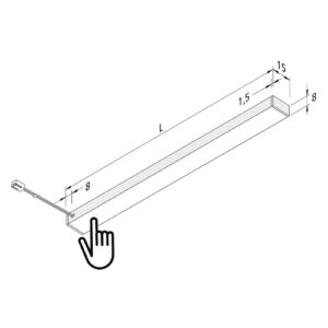 Podhľadové LED svietidlo Top-Stick FMT 3000K 60 cm