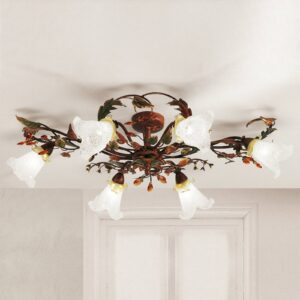 Šesť-plameňové florentské stropné svietidlo Zarah