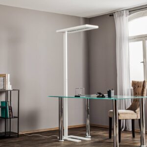Stojaca LED lampa Optico biela 840 85