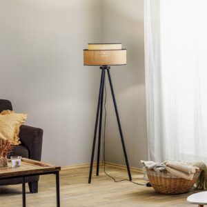 Stojaca lampa Boho jute & black