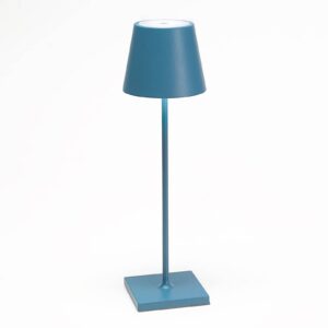 Stolná LED lampa Poldina s batériou prenosná modrá