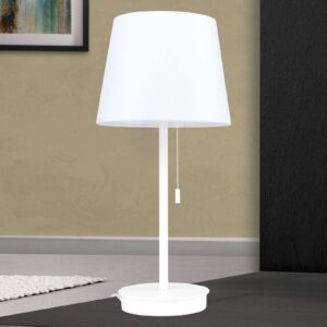 Stolná lampa Ludwig s USB portom biela
