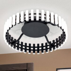 Stropné LED svietidlo Mansion čierno-biela Ø 43 cm