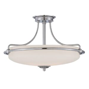 Stropné svietidlo Griffin s odstupom chróm Ø 57 cm