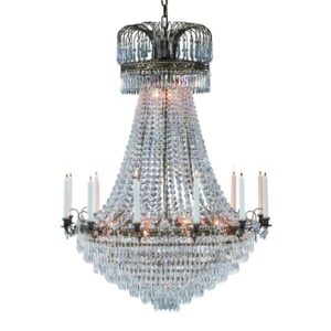 Veľkolepý sviečkový visiaci luster Läckö 92 cm