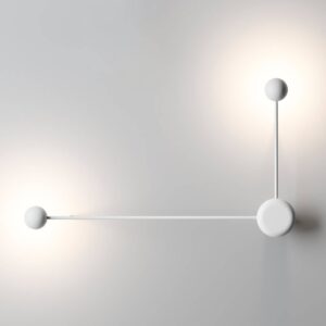 Vibia Pin – 2-plameňové nástenné LED svetlo biele