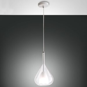 Závesná lampa Lila zo skla 1-plameňová číra