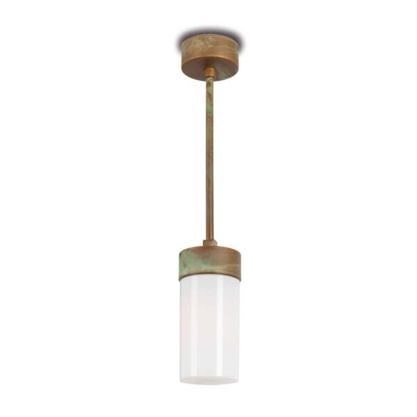 Závesná lampa Silindar 3358 mosadz/opál