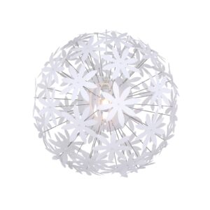 Závesná lampa Stella z plastových kvetov